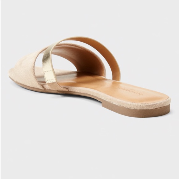 Banana Republic Vegan Suede Double strap slide - Picture 2 of 3